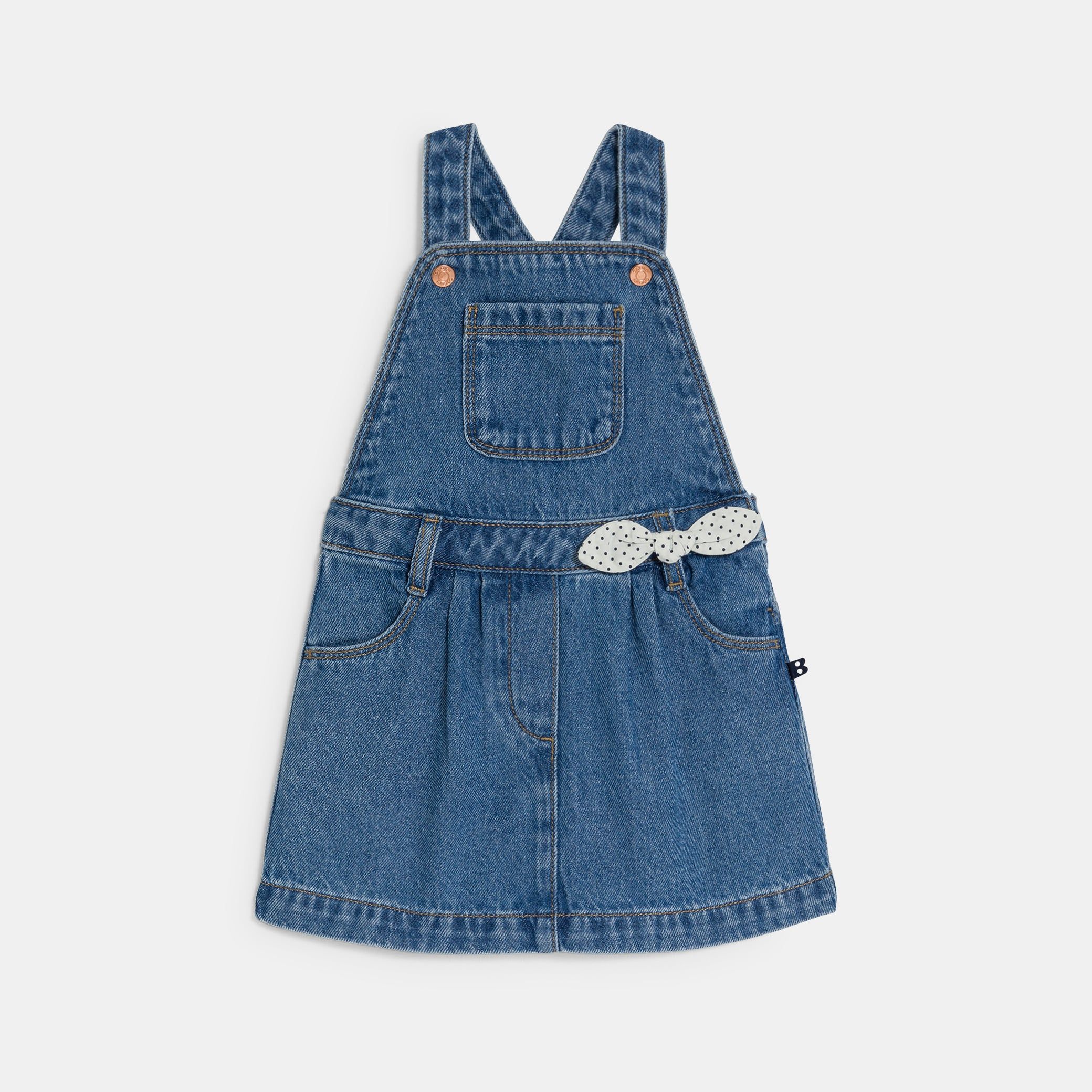 Váy yếm denim cho bé gái